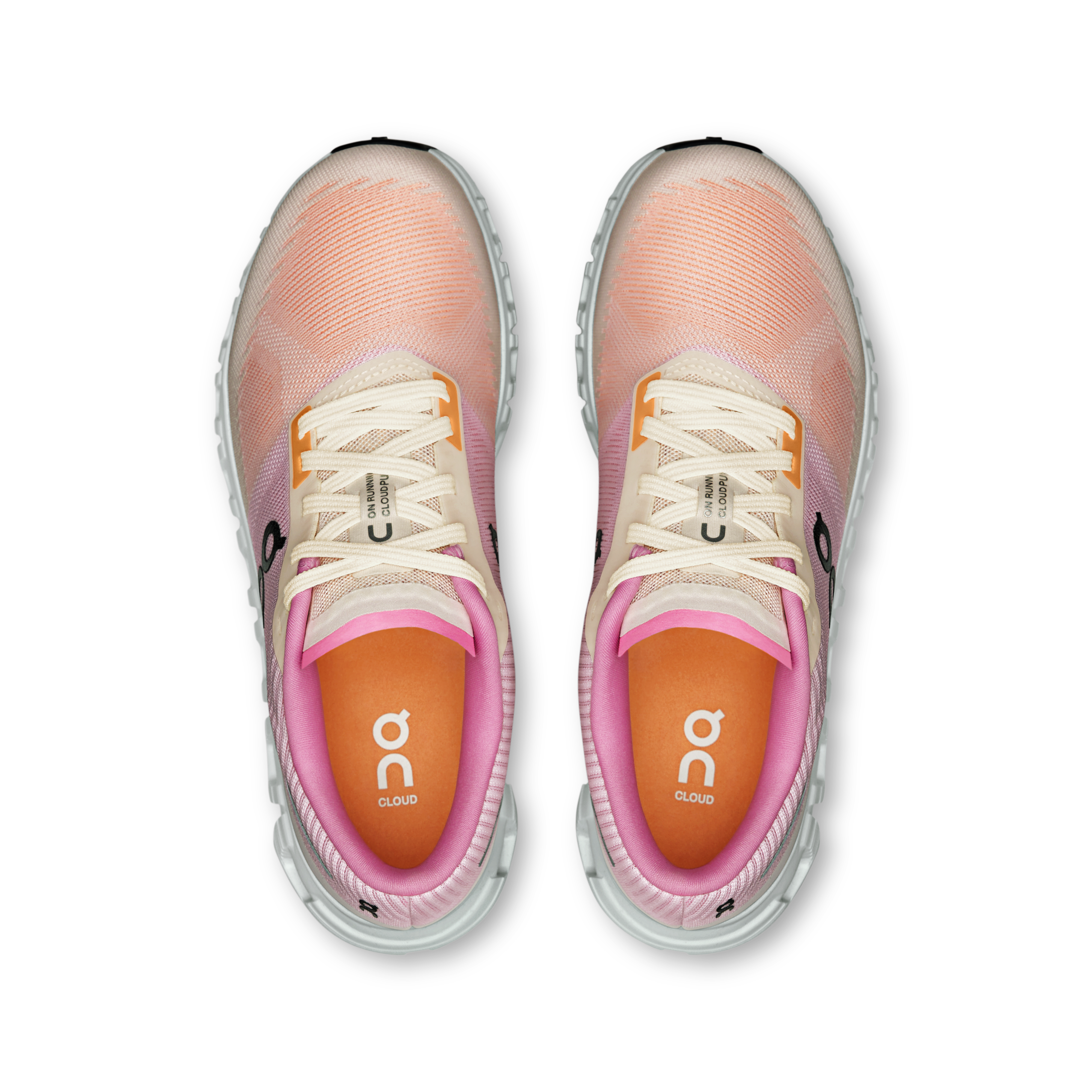 On Running Women's Cloud 6 Push Running Shoes - Lightweight & Breathable Sneakers for Women in Tangerine/Raspberry | Perfect for Jogging, Gym Workouts & Daily Wear