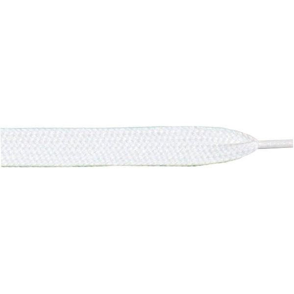 3/4 Inch Thick Flat White Shoelaces - 12 Pair Pack - Durable Laces for Sneakers, Boots & Casual Shoes