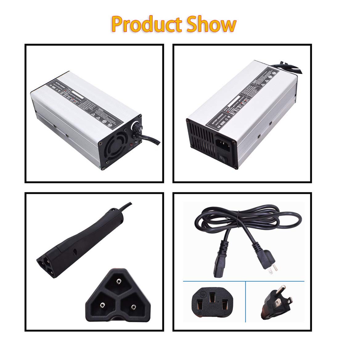 48V 5A Golf Cart Battery Charger Replacement for Yamaha, EZGO, Club Car DS - Fast Charging & Durable Power Supply for Golf Carts, Electric Vehicles & Outdoor Power Equipment