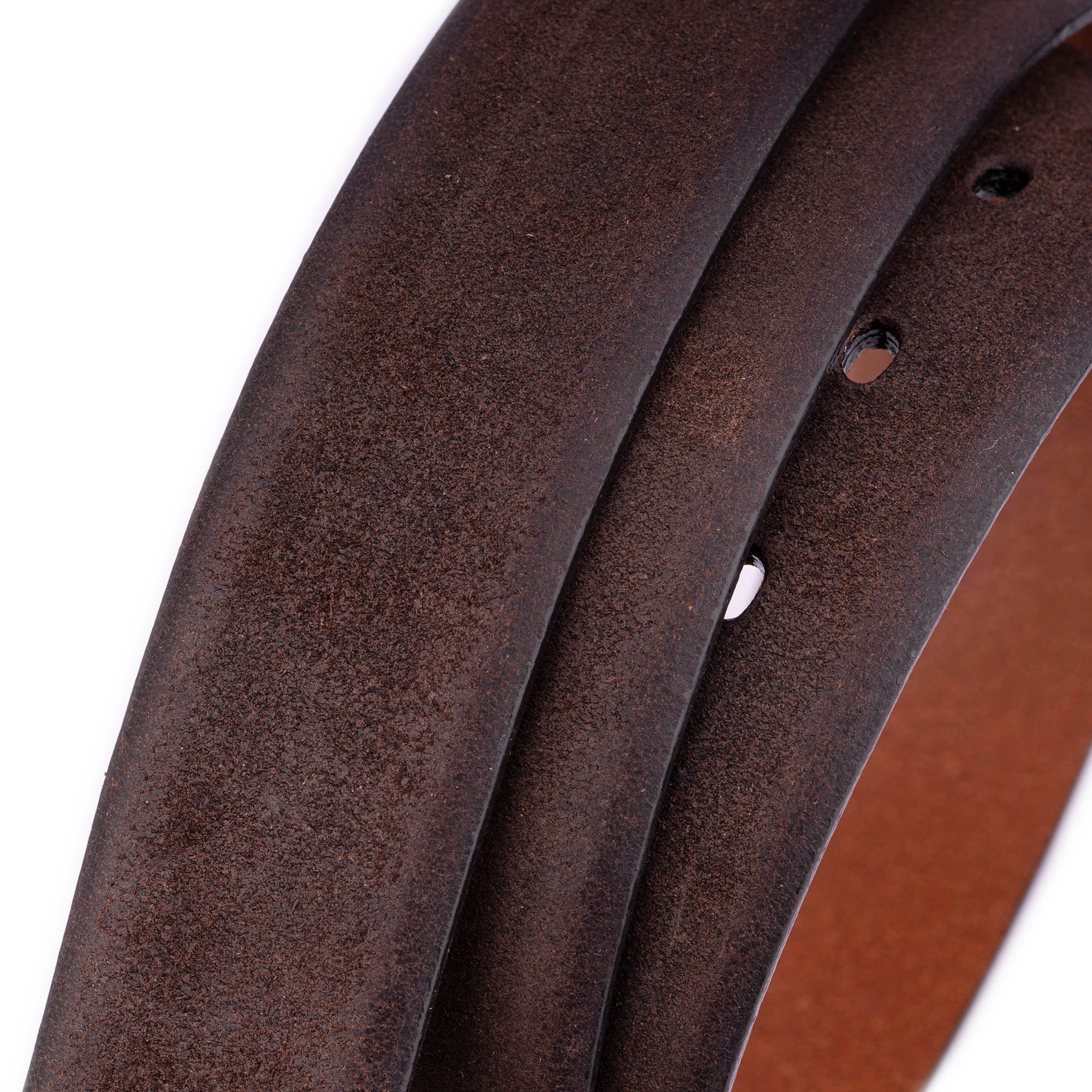 Genuine Brown Nubuck Replacement Belt Strap for Dunhill Men's Buckle - Crazy Horse Leather - Perfect for Office, Casual Wear & Formal Occasions