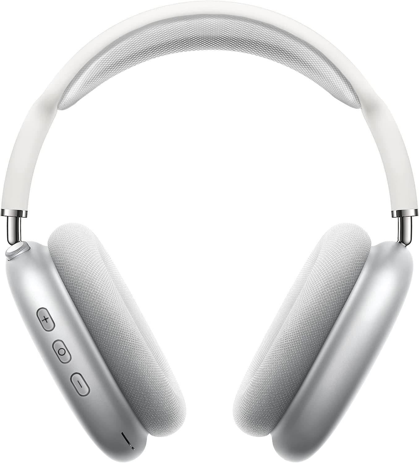 Peakfun Wireless Over-Ear Bluetooth Headphones with 42H Playtime, Adjustable Headband & Volume Control - Perfect for Gaming, Running, Sports (Compatible with iPhone/Android/Samsung) - Silver