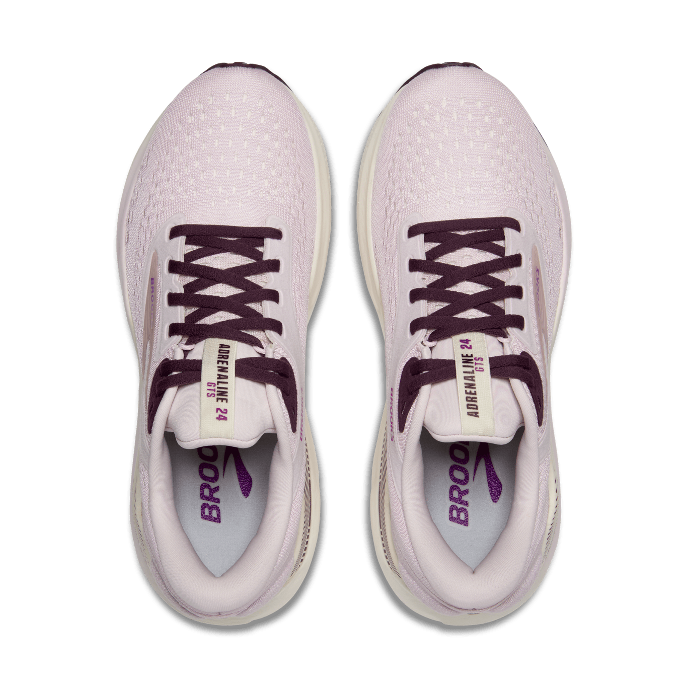 Brooks Adrenaline GTS 24 Women's Running Shoes - B Width - Orchid/Coconut/Purple - Stability & Support for Road Running, Jogging & Daily Workouts
