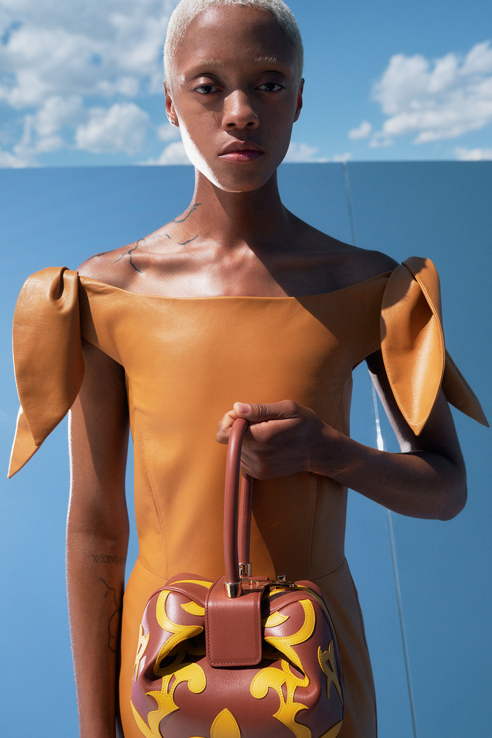 Eda Dress in Cashew Nappa Leather - Women's Stylish Vegan Leather Dress for Parties & Date Nights