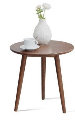 Solid Oak Wood Side Table - Rustic End Table for Living Room, Bedroom, or Patio - Perfect for Coffee, Books, and Decor