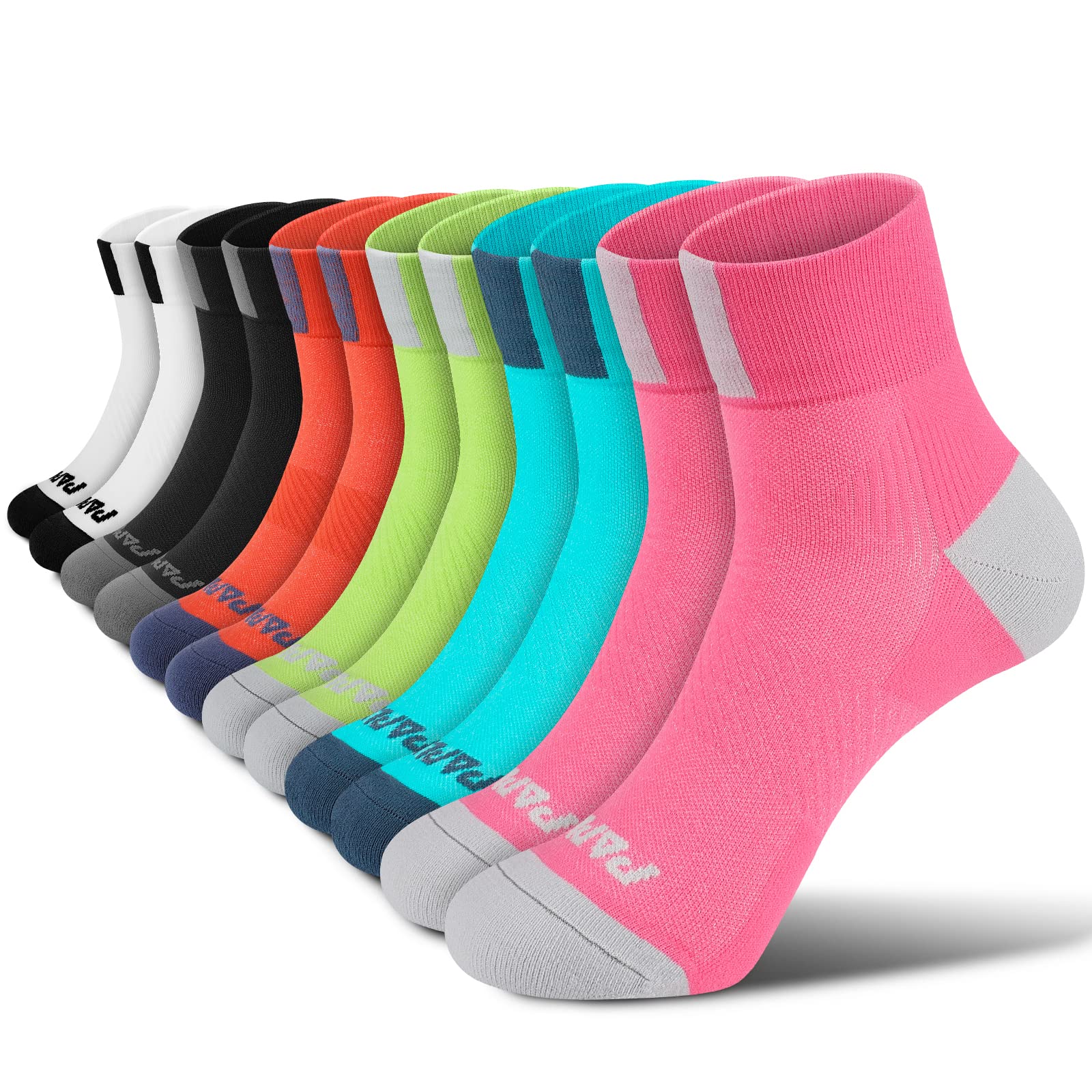 PAPLUS 6 Pairs Women's Ankle Compression Socks - Arch Support Running Socks for Plantar Fasciitis Relief - Best for Workout, Marathon & Daily Comfort