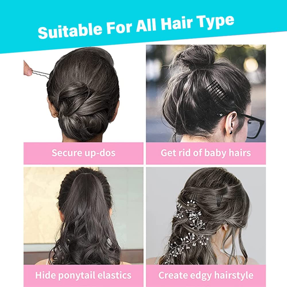 144 Pcs Tandem Bobby Pins for Women & Girls - Black Hair Clips for Hairstyling, Secure Hair Styling Accessories - Perfect for Updos, Braids, Bun Hairstyles & Everyday Use