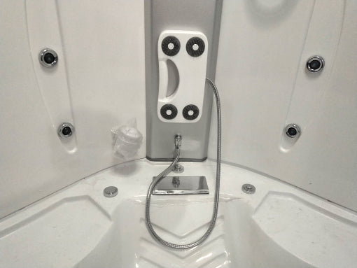 GSI Corner Steam Shower and Bathtub Enclosure 61 x 61 Inches - GT0514 Model for Luxurious Spa Experience at Home | Perfect for Small Bathrooms & Modern Bathroom Designs