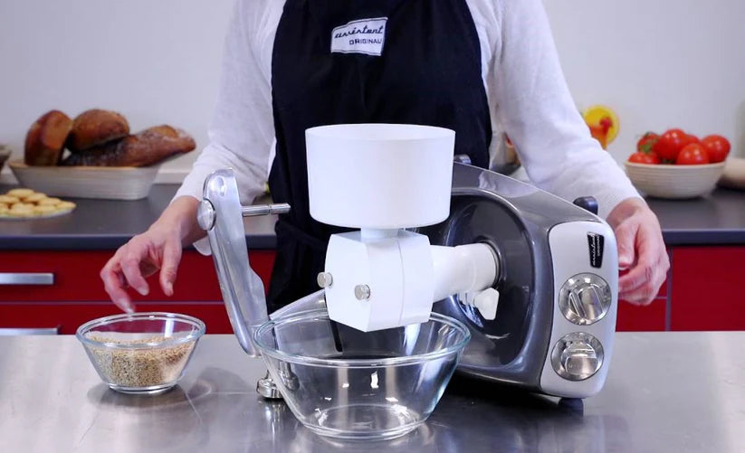 Ankarsrum Flaker Attachment Oat Roller – Stainless Steel Grain Mill for Fresh Oatmeal & Healthy Breakfast – Perfect for Home Baking & Organic Cooking