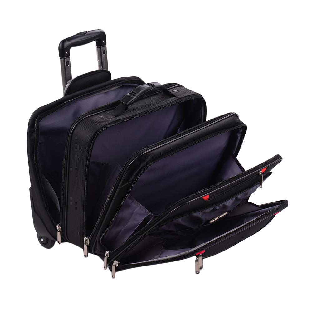 Rolling Laptop Briefcase with Wheels - 14.1