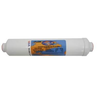 Omnipure K5553-JJ Inline Water Filter for Nitrate Removal - Perfect for Drinking Water, RV, and Under Sink Filtration Systems