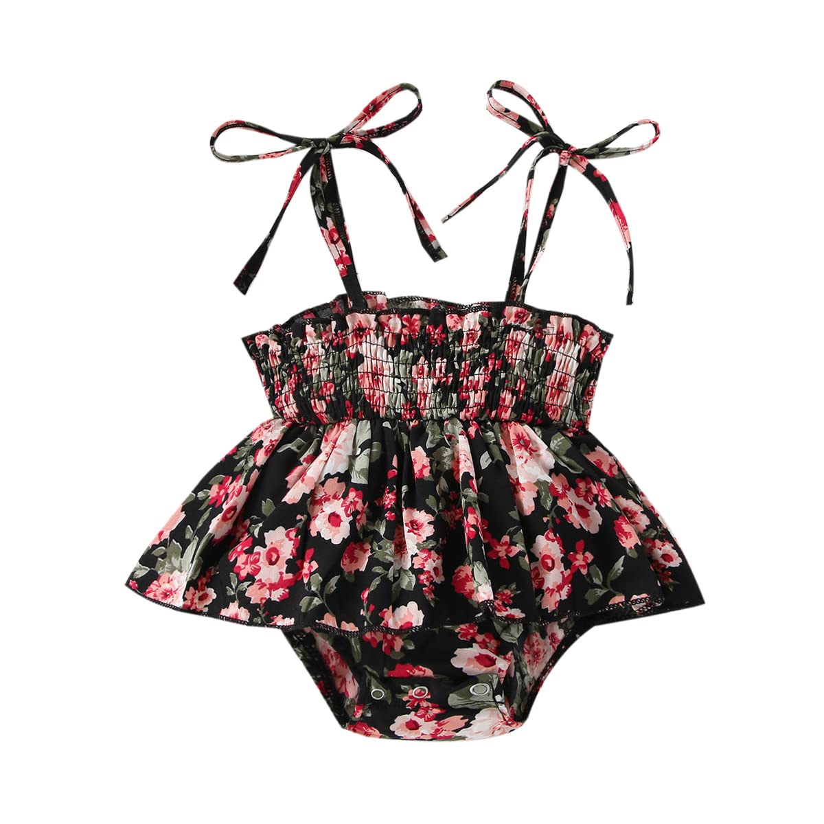 Newborn Baby Girl Sleeveless Halter Romper with Frill & Headband - Cute One-Piece Jumpsuit for Summer Outfits & Photo Shoots