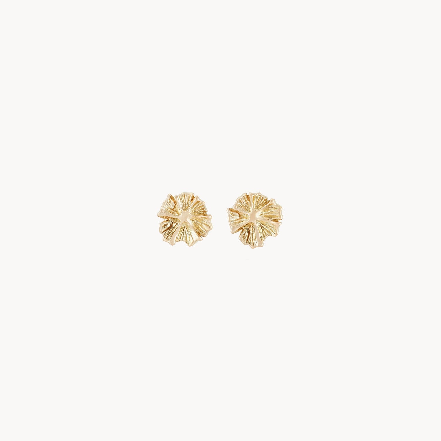 14K Yellow Gold Little Wildflower Earrings - Dainty Floral Studs for Women, Perfect for Everyday Wear & Special Occasions