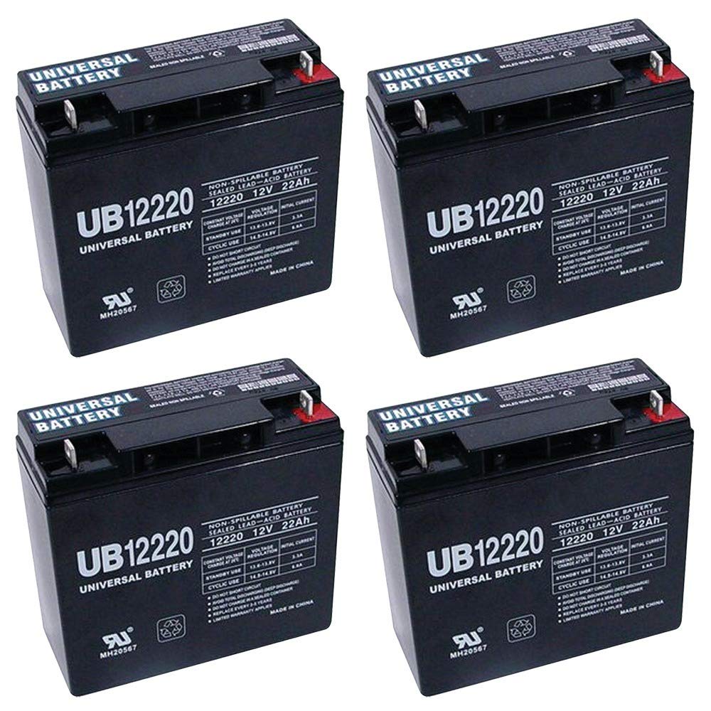 12V 22Ah SLA Replacement Battery for FJC 45575 Heavy Duty 800 AMP - 4 Pack for Power Wheels, Mobility Scooters & Emergency Backup Power