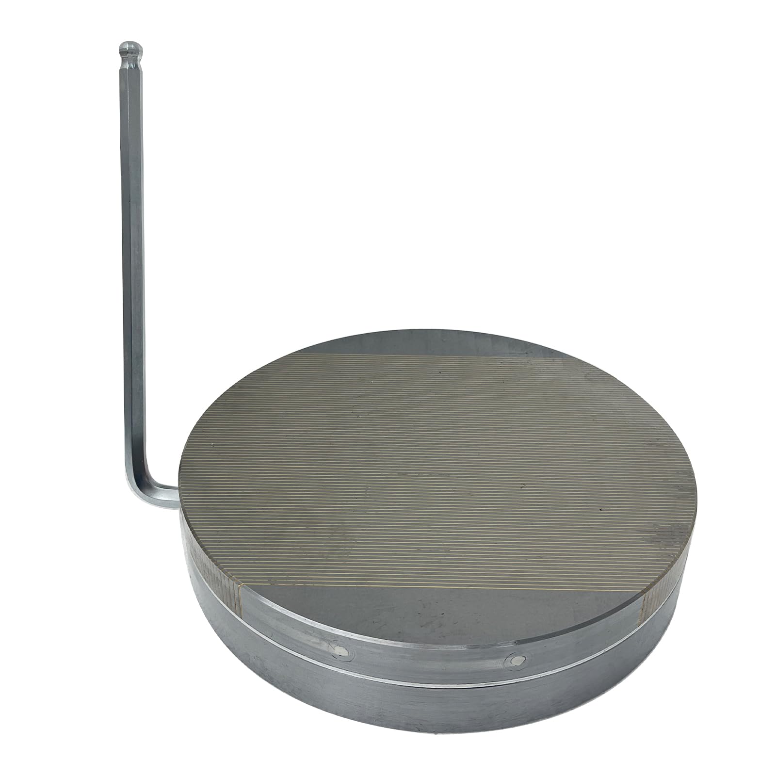 TECHTONGDA 9.8 Inch Round Permanent Magnetic Chuck - Fine Pole Sealed Chuck with >100 N/cm² Suction Power for Grinding Machines | Ideal for Precision Metalworking, CNC Machining & Industrial Applications