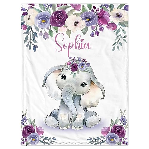 Floral and Elephant - Purple #2