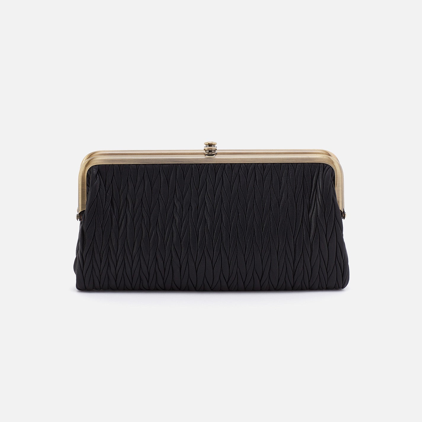 Lauren Soft Pleated Leather Clutch Wallet for Women - Stylish Black Crossbody Bag for Evening Parties, Date Nights & Special Occasions