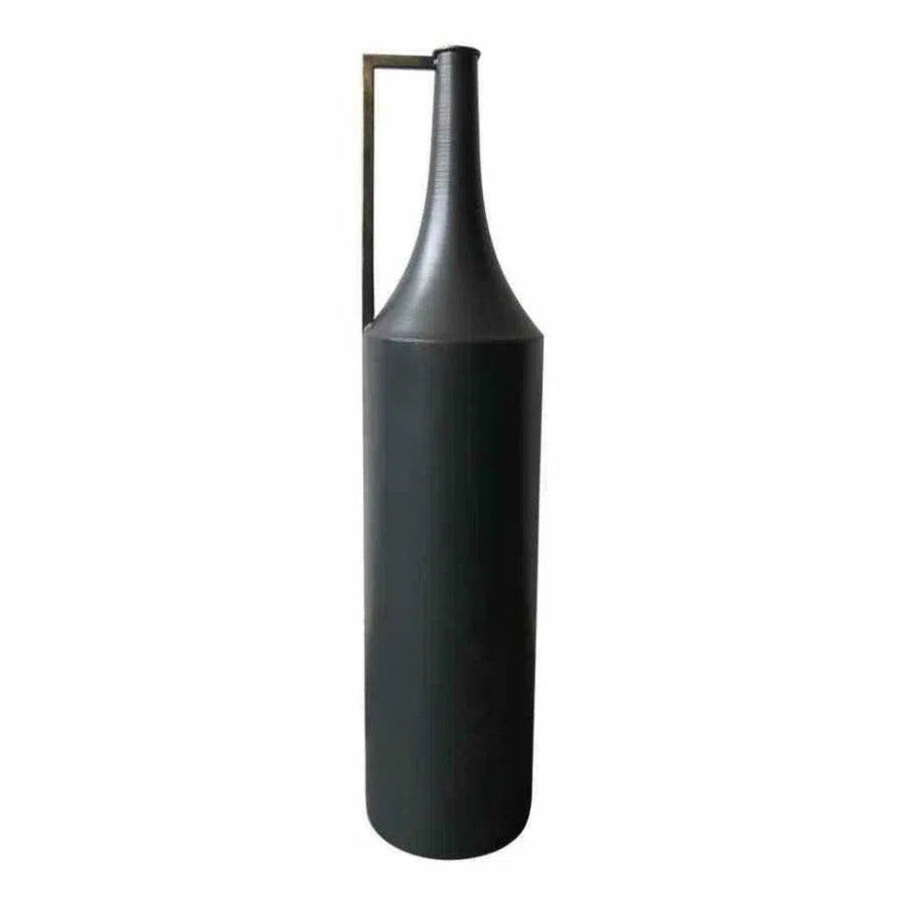 35 Inch Black Industrial Metal Vase - Modern Home Decor for Living Room, Office & Wedding Centerpieces