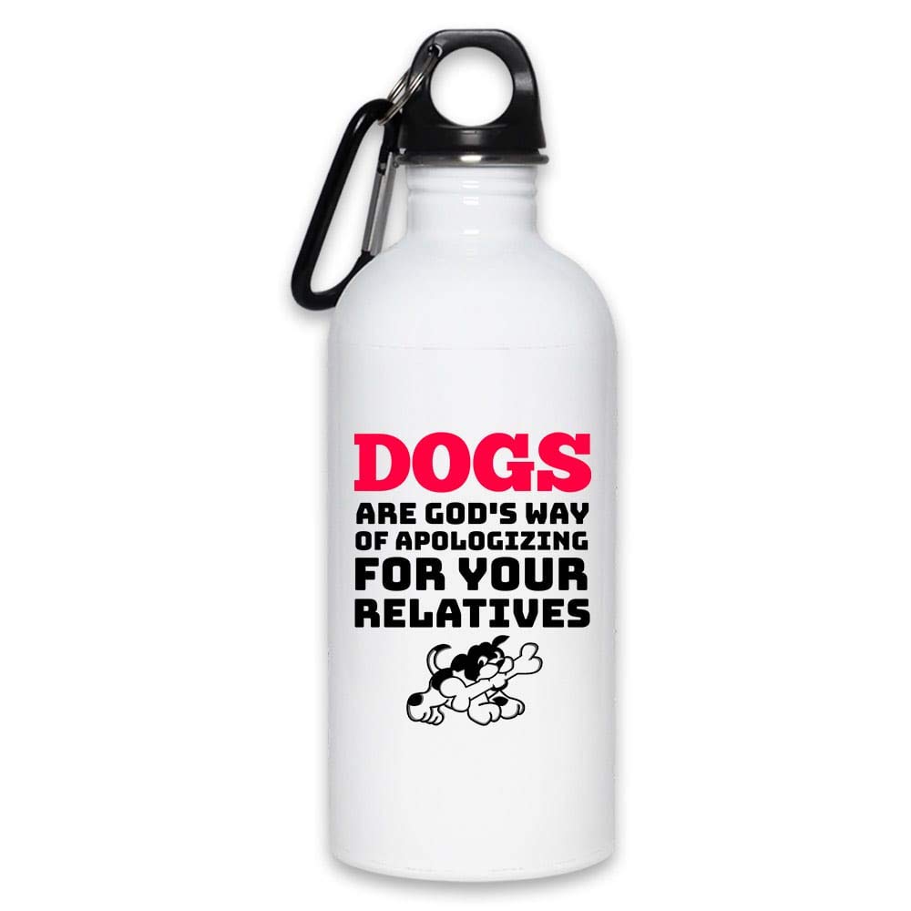 Funny Dog Lover Water Bottle 20oz - Insulated Stainless Steel Tumbler with Lid & Straw - Perfect for Gym, Hiking, Work & Gifts