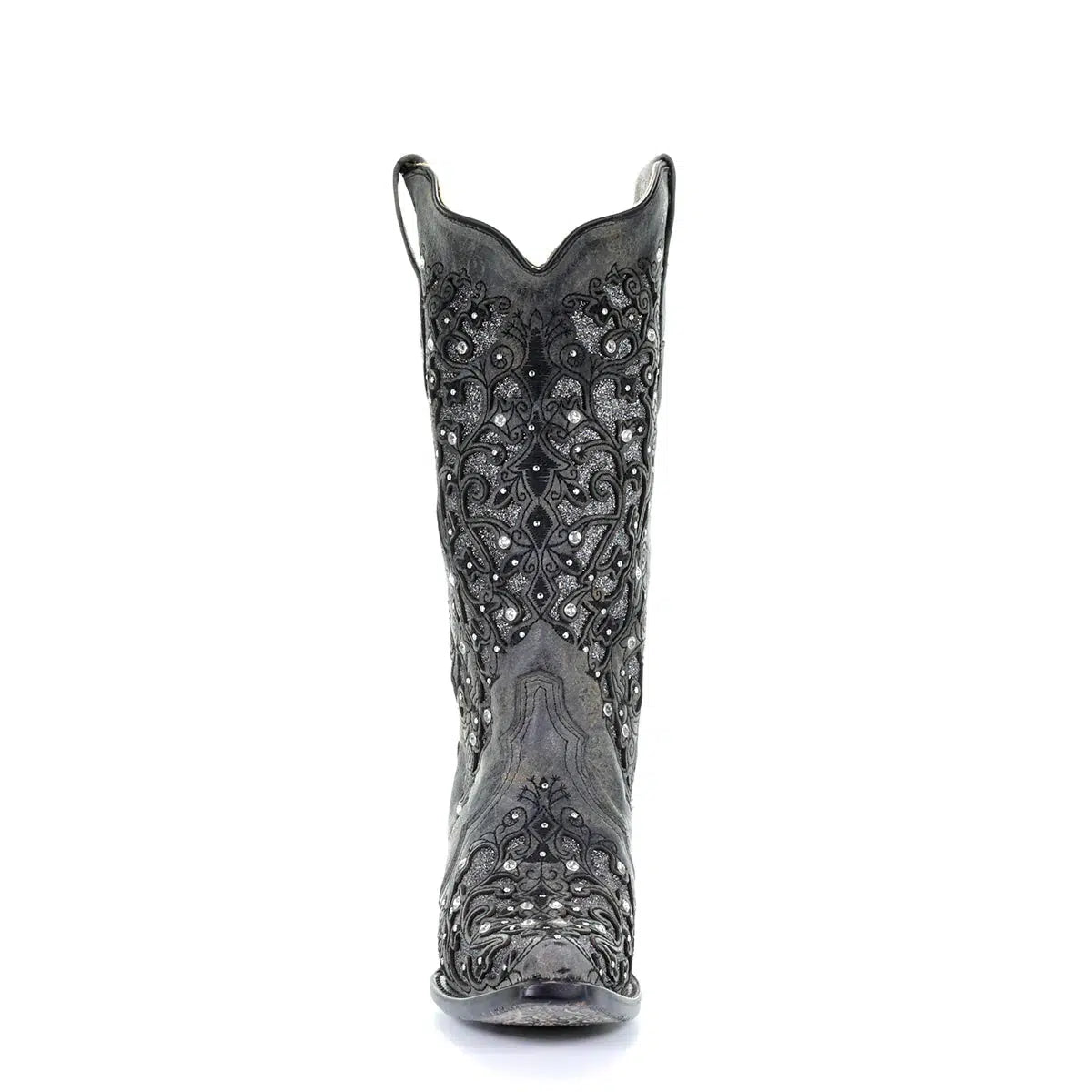 A3672 Women's Corral Grey Western Cowgirl Leather Tall Boots - Stylish & Comfortable for Rodeo, Horseback Riding & Country Fashion