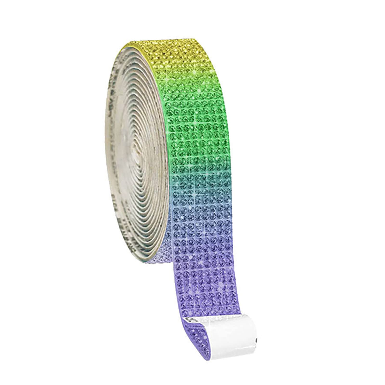 Self Adhesive Rhinestone Strips - 2mm Diamond Bling Crystal Ribbon Stickers for DIY Crafts, Jewelry Making, Car & Phone Decoration | Christmas, Nail Art & Party Decor Supplies (Multiple Colors)