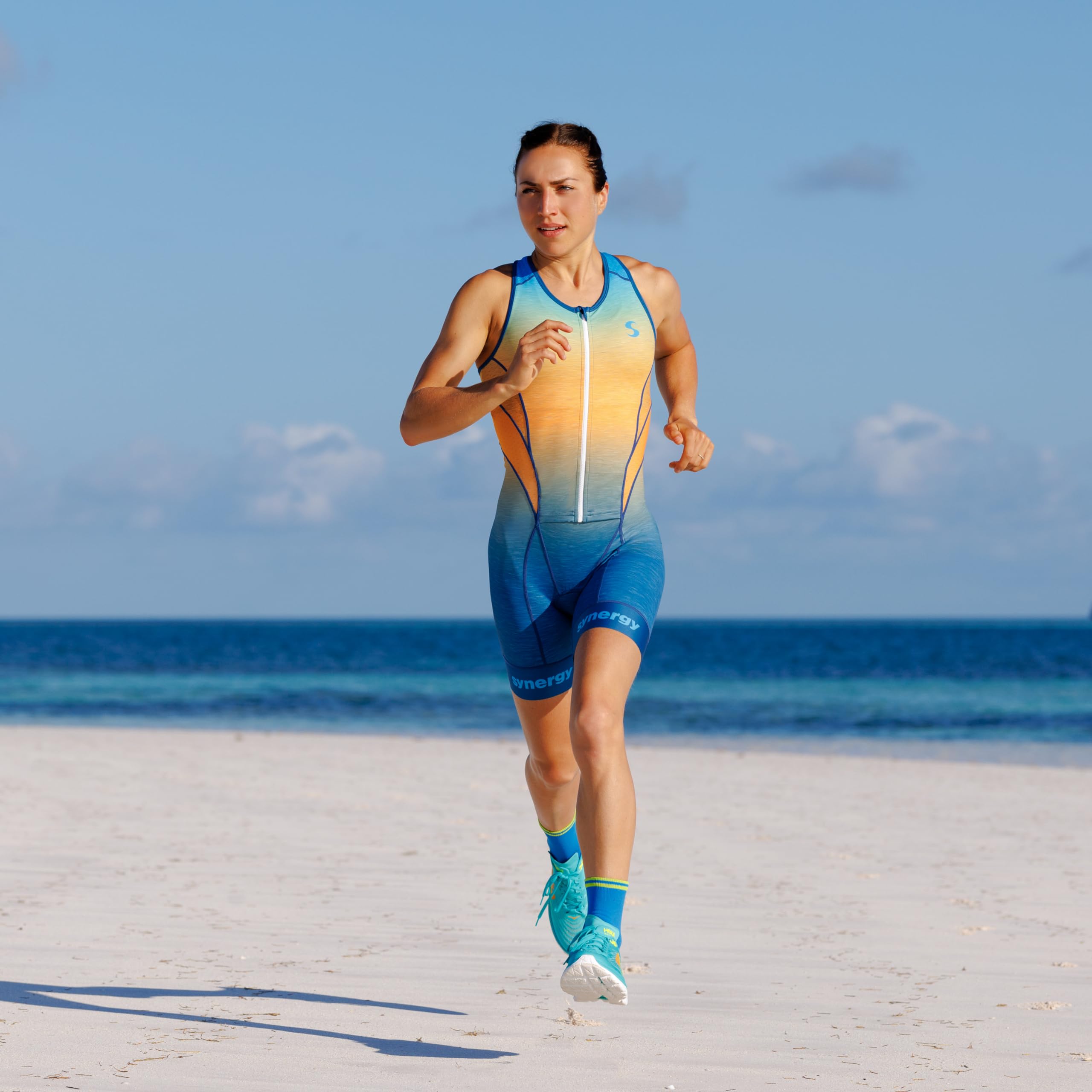 Synergy Women's Pro Sleeveless Racerback Trisuit - High Performance Triathlon Suit for Women - Perfect for Swimming, Cycling & Running Competitions