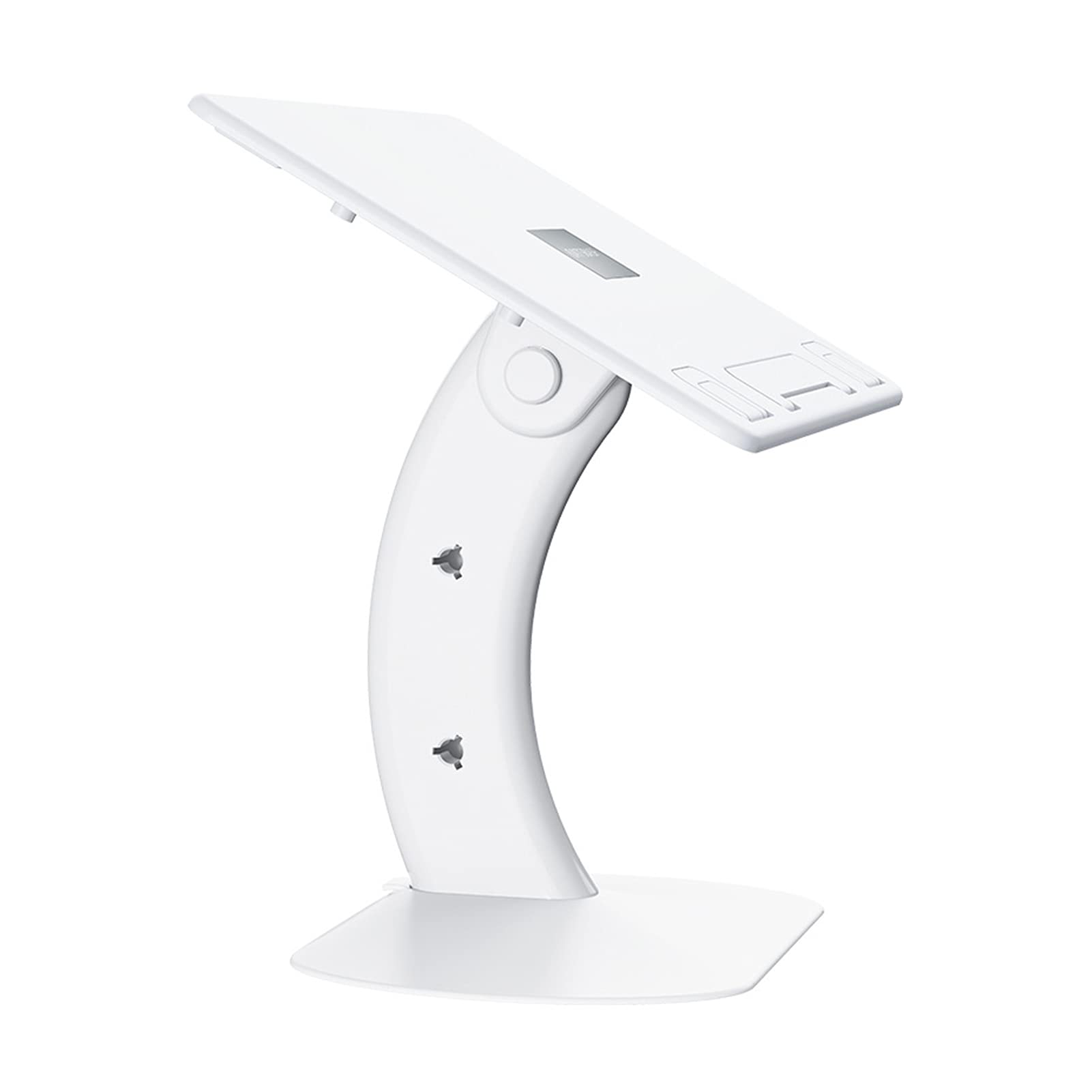Ergonomic Adjustable Laptop Stand - Portable White Notebook Riser with Flexible Height for MacBook, Dell, HP & All Laptops - Eye-Level Computer Desk for Office, Home & Travel Use