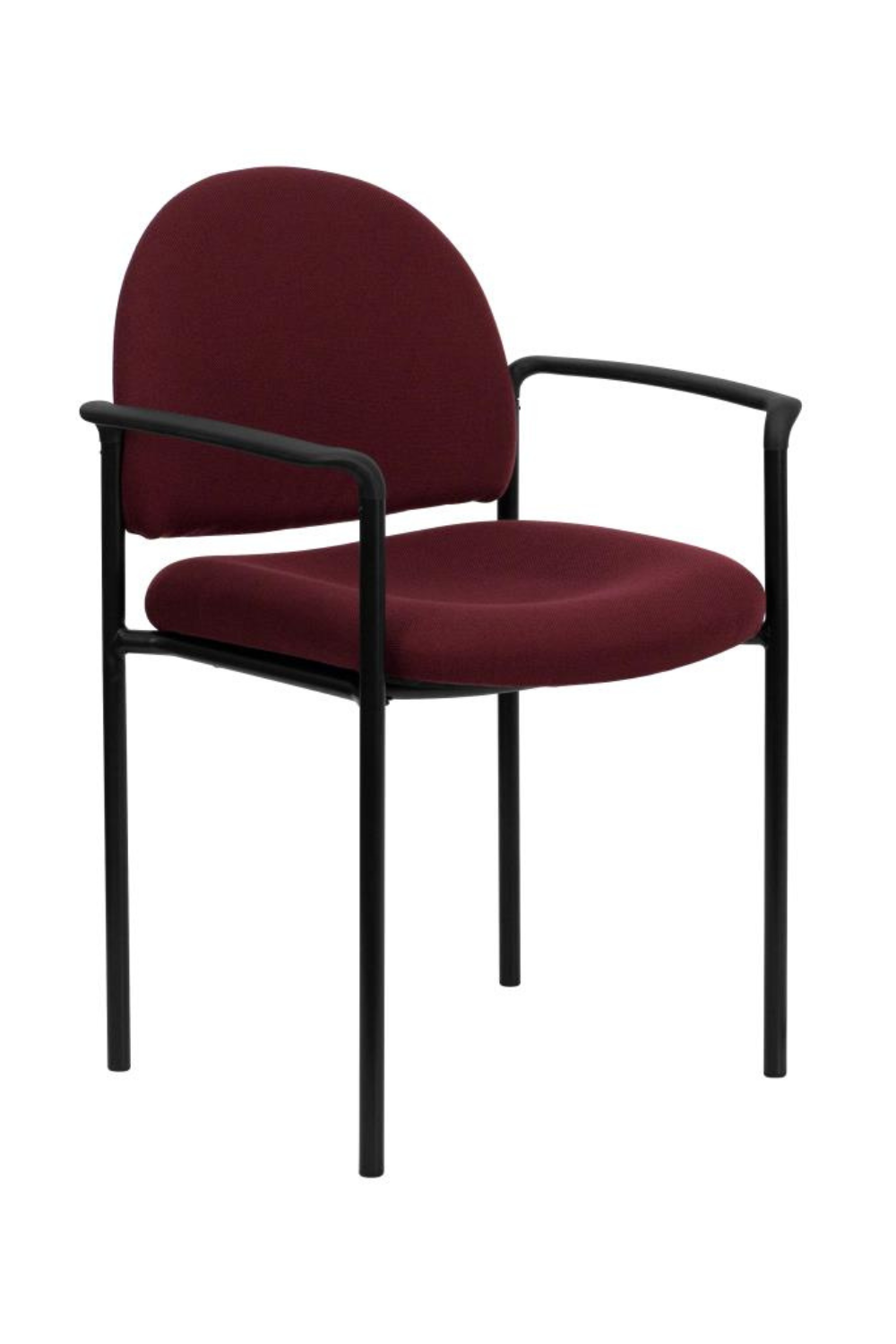 FLASH Tiffany Comfort Gray Fabric Stackable Steel Side Reception Chair with Arms - Modern Office Seating for Waiting Rooms, Lobbies & Conference Areas