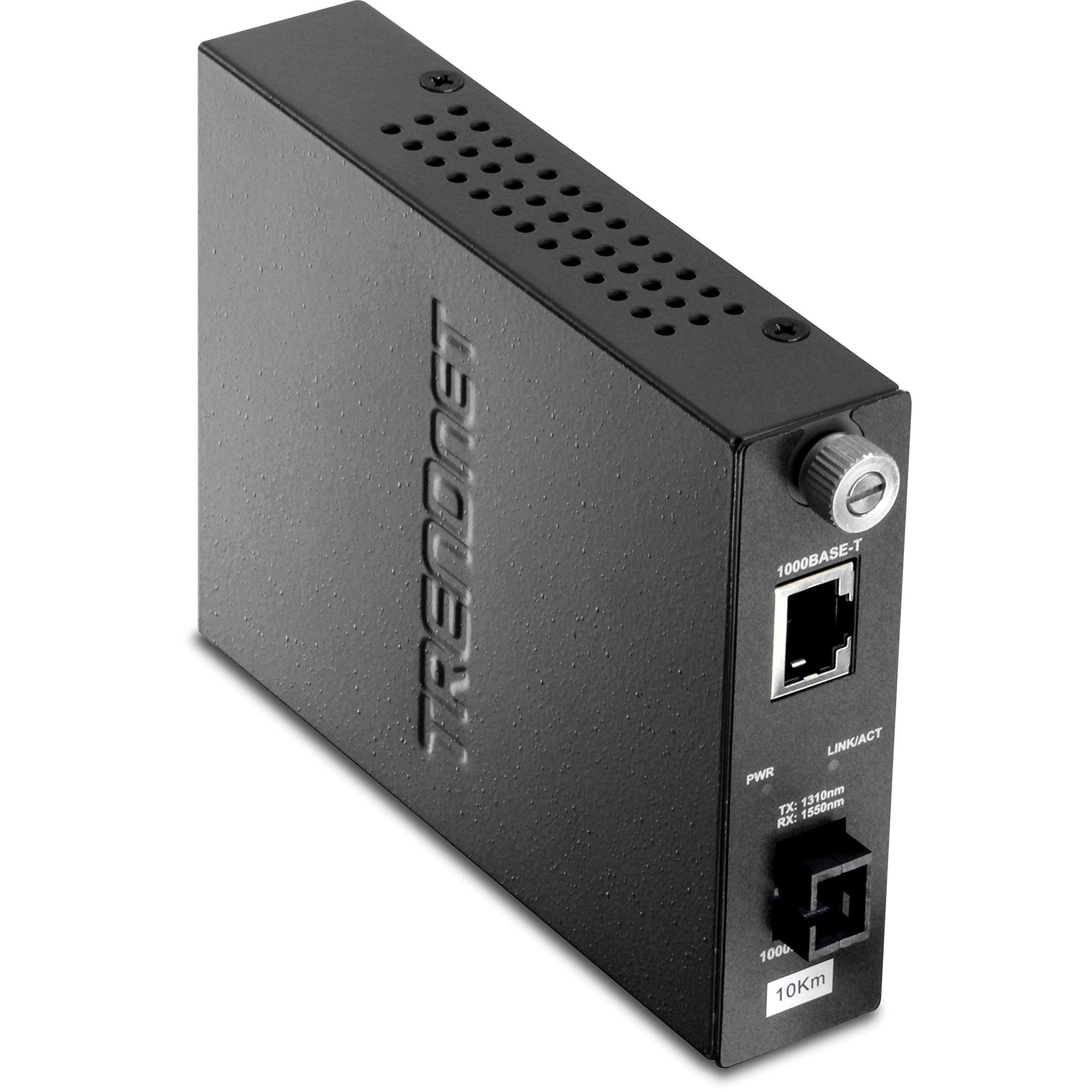 TRENDnet 1000Base-T to 1000Base-LX Gigabit Ethernet Fiber Media Converter - Single Mode SC Fiber to RJ45 Converter (10km/6.2 Miles) with Lifetime Warranty - Ideal for Data Centers, Enterprise Networks & Long-Distance Ethernet Connections