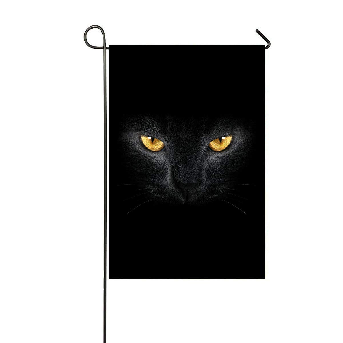 Black Cat Garden Flag 12x18 Inch - Halloween Outdoor Decoration, Home & Party Decor for Yard, Porch, and Seasonal Celebrations
