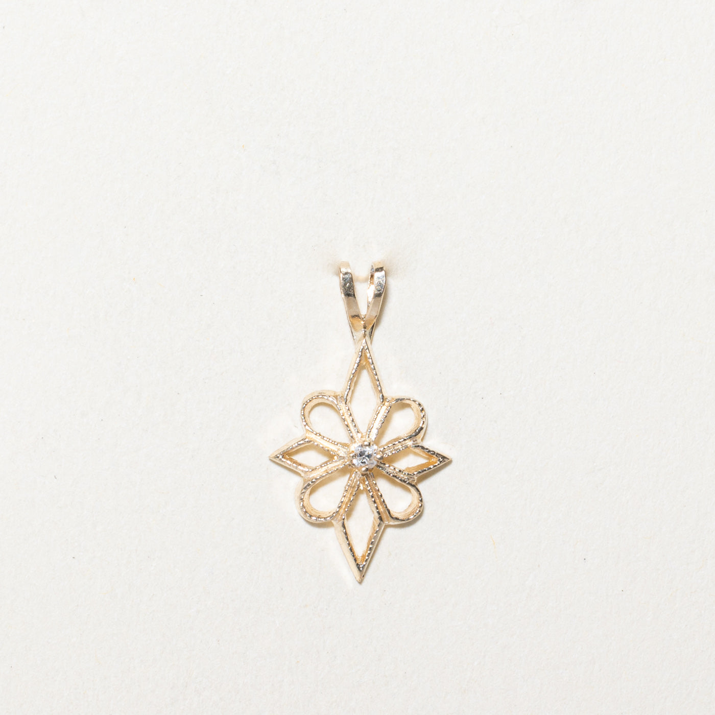 0.02ct Diamond Floral Star Pendant Necklace for Women - Elegant Jewelry Gift for Birthday, Anniversary & Valentine's Day