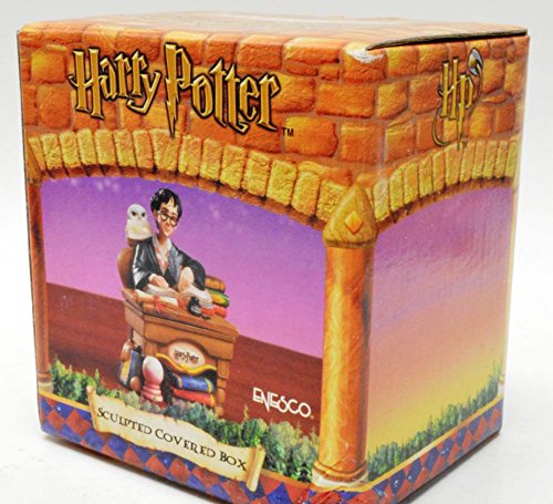 Harry Potter Collectible Sculpted Covered Box - Harry & Hedwig at Desk Scene | Official Merchandise for Display & Gift Giving | Perfect for Potterheads, Office Decor, and Fantasy Collectors