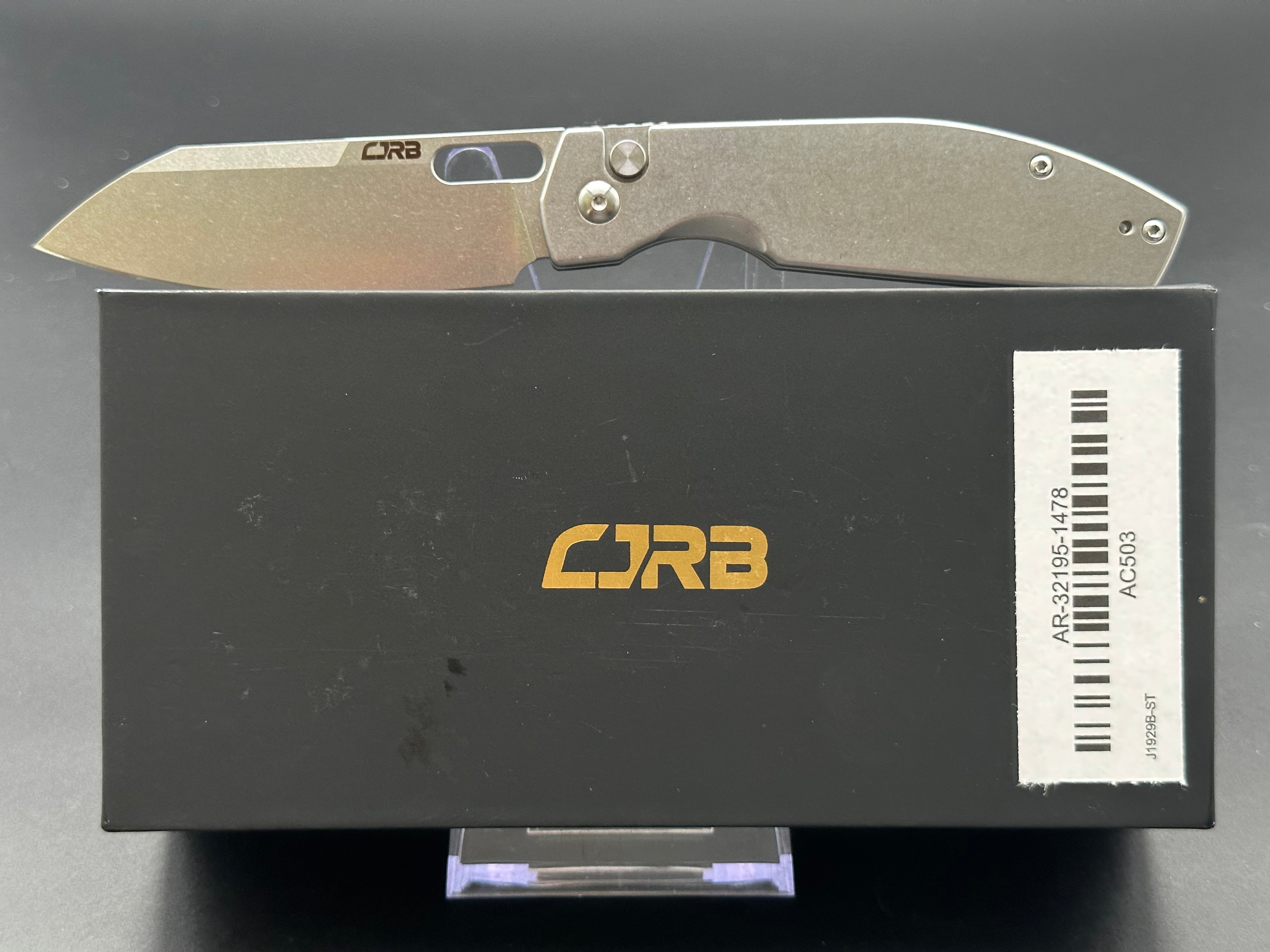 CJRB Ekko Button Lock Folding Knife J1929B - EDC Pocket Knife for Camping, Hiking & Outdoor Activities