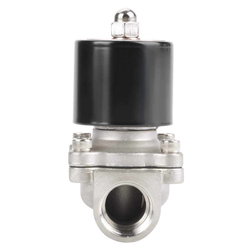 Stainless Steel Electric Solenoid Valve - Moisture Proof Normally Closed Water Valve for Solar Water Heaters, Garden Irrigation & Spray Systems | Durable Automatic Flow Control for Home & Industrial Use