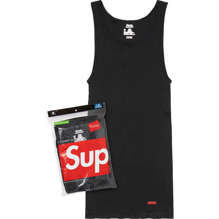 Supreme Hanes Tagless Tank Tops for Men - 3 Pack Black - Comfortable Undershirts for Gym, Workout & Everyday Wear