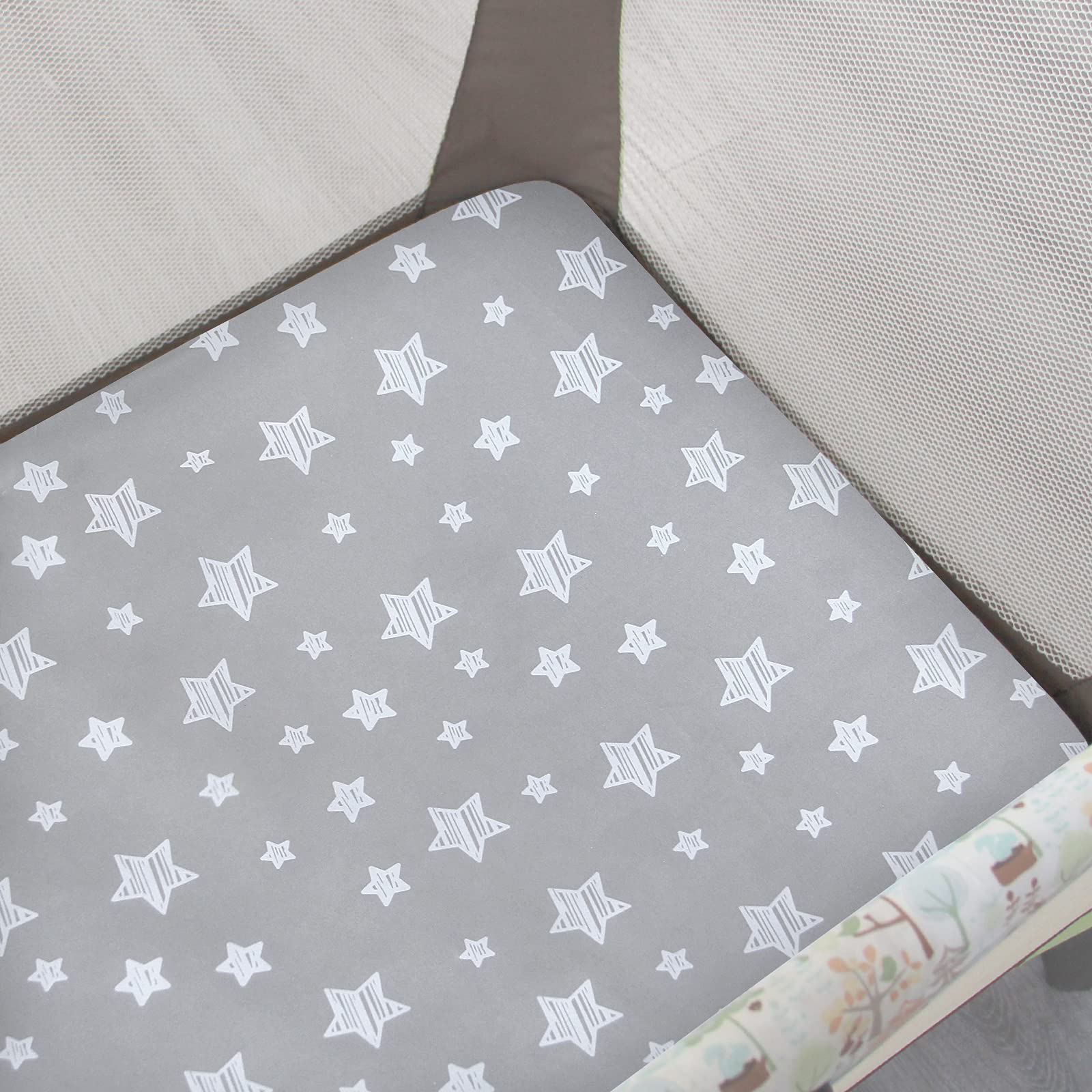 Waterproof Pack and Play Sheets 2-Pack with Soft Cotton Mattress Pad - Perfect for Baby Crib, Travel & Daycare Use
