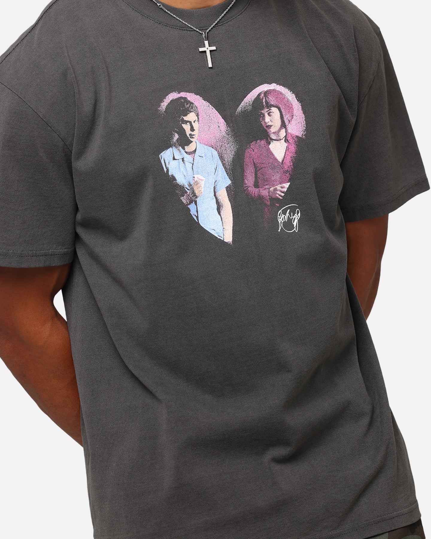 American Thrift Scott Pilgrim vs The World Ramona & Scott Graphic Heavyweight Cotton T-Shirt Black - Casual Wear, Movie Merchandise, Pop Culture Fan Gift