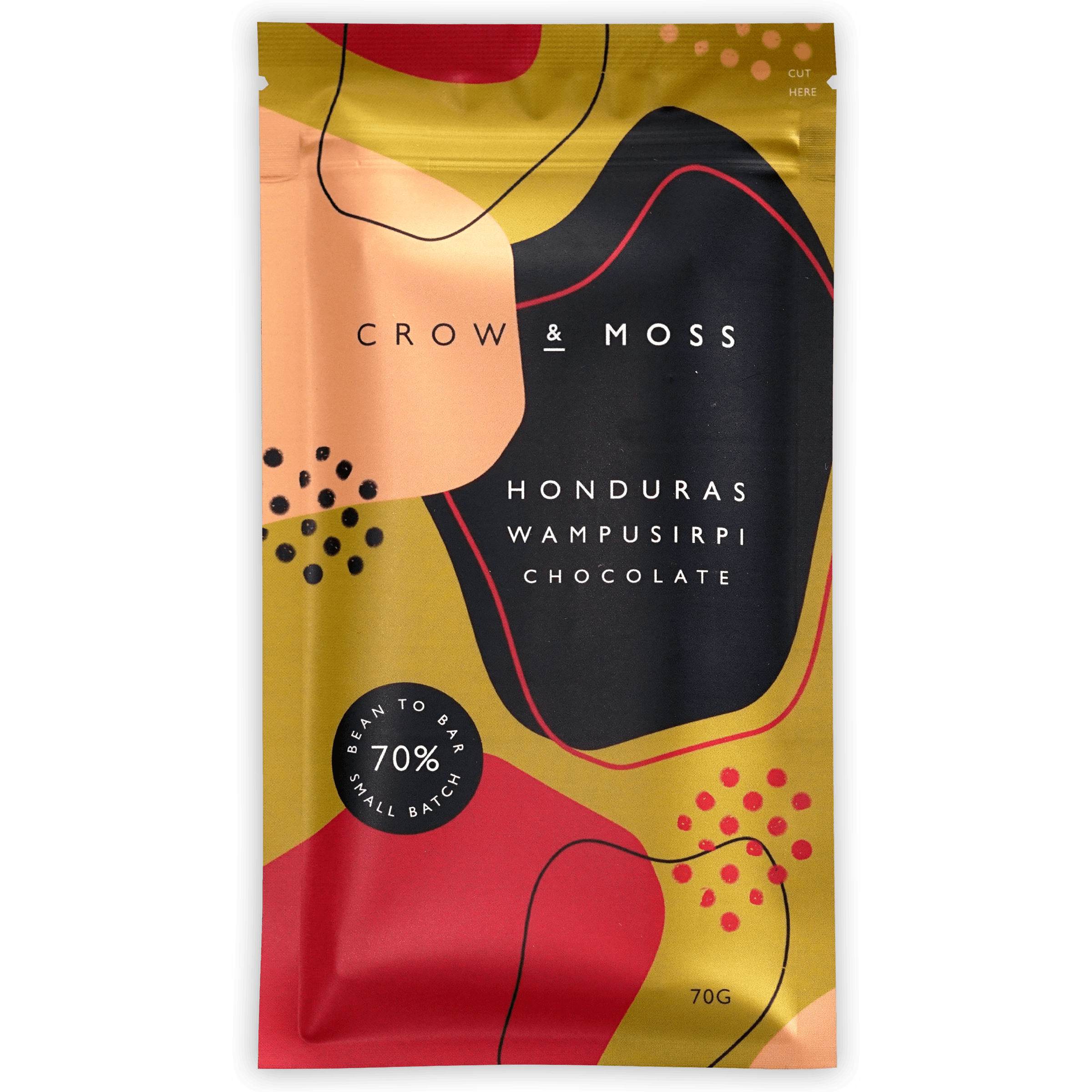 Premium Honduras Wampusirpi 70% Dark Chocolate Bar - Single Origin, Ethically Sourced - Perfect for Gifts, Baking & Gourmet Desserts