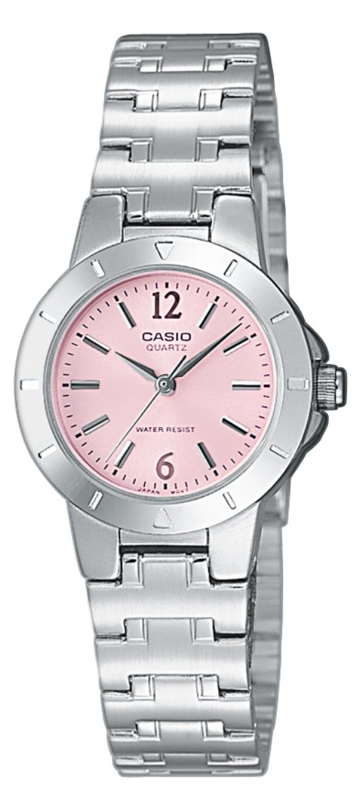 Casio LTP-1177A-4A1EF Women's Watch - Elegant Pink Dial & Silver Stainless Steel Band - Quartz Analog Watch for Ladies - Perfect for Office, Date Night & Everyday Wear