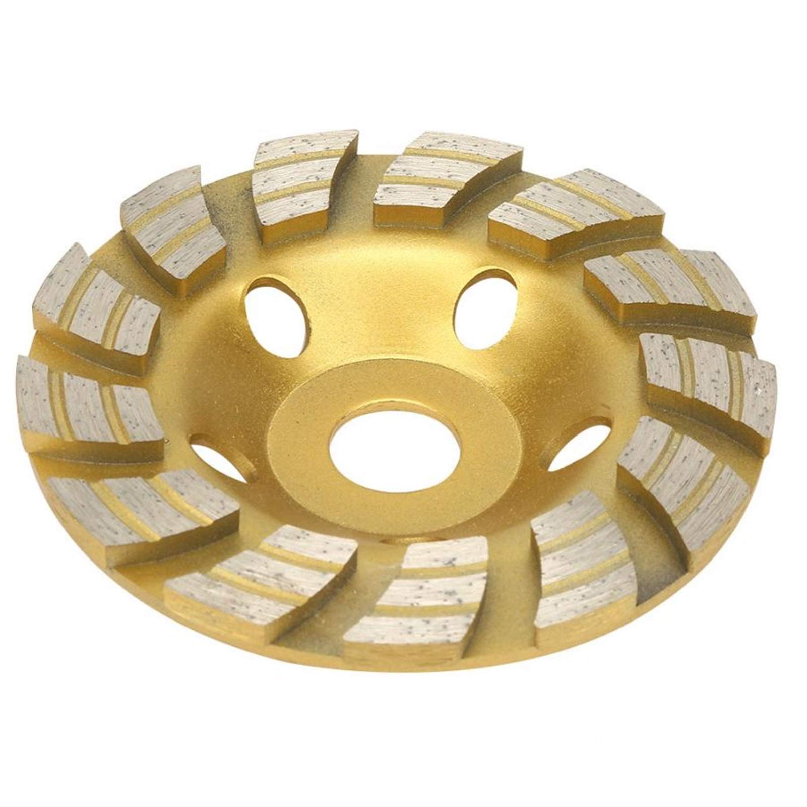Premium Diamond Cup Grinding Wheel 125x22.2mm - Heavy Duty Concrete, Marble & Granite Cutting Disc with Segmented Rim - Perfect for Construction, Masonry & Stone Fabrication Projects