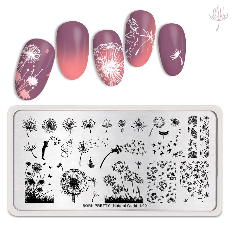 Born Pretty Nail Art Stamping Plates - Floral & Geometric Designs for DIY Manicures - Perfect for Home Salon, Parties & Gifts