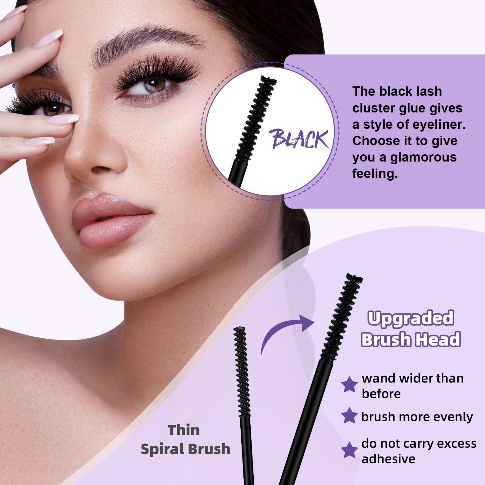 **10ml Black Waterproof Cluster Lash Glue - Super Strong Hold DIY Eyelash Extension Adhesive for Sensitive Eyes | Perfect for Professional Salon Use & Home Lash Application**