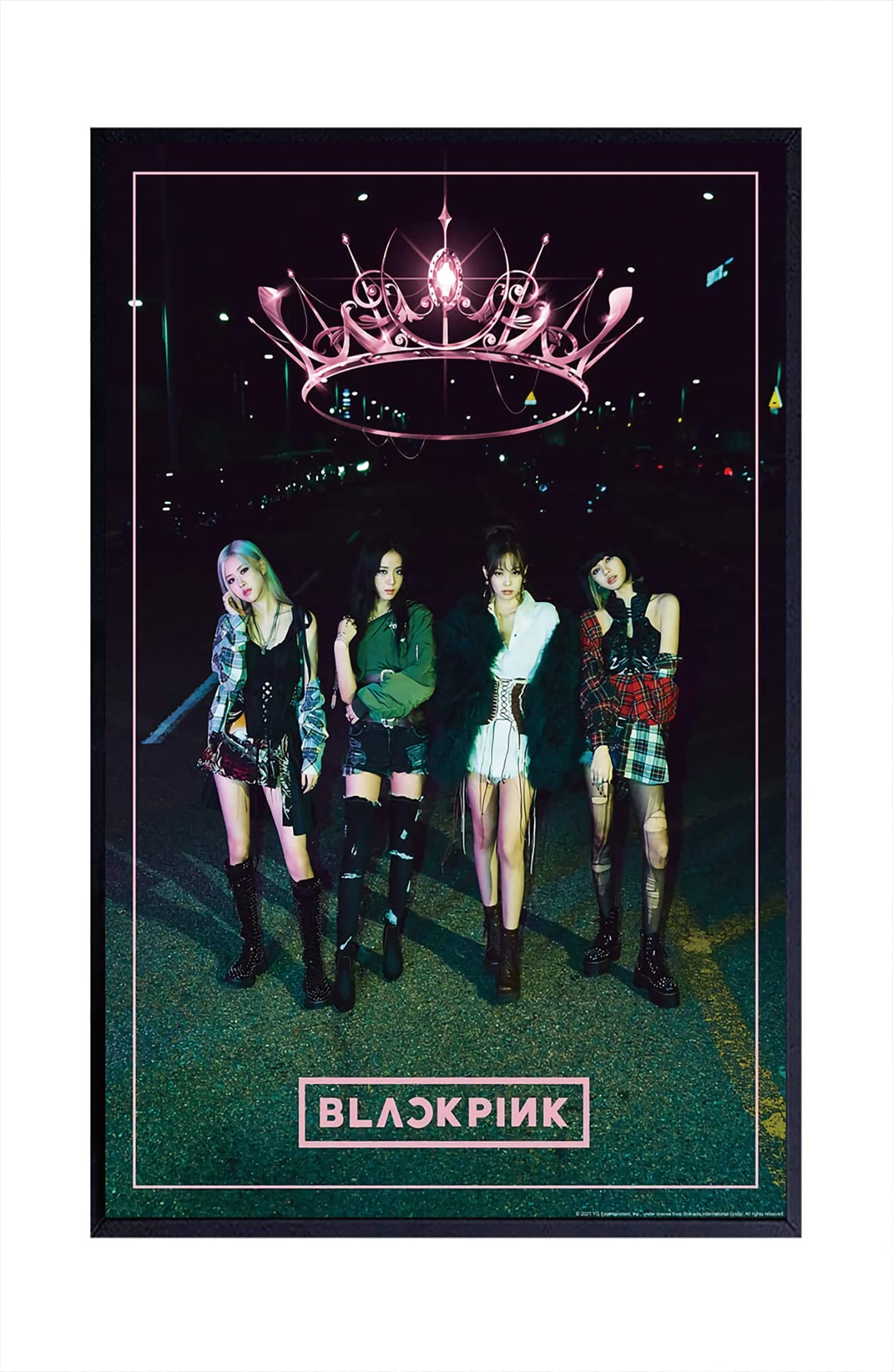 Blackpink Kpop Merch - The Album Crown Group Photo Poster (Rose, Lisa, Jisoo, Jennie) - 11x17 Inch (28x43cm) Matte Wall Art Print for Room Decor, Gift for Blinks - Perfect for Bedroom, Dorm, Office & Kpop Fan Collection