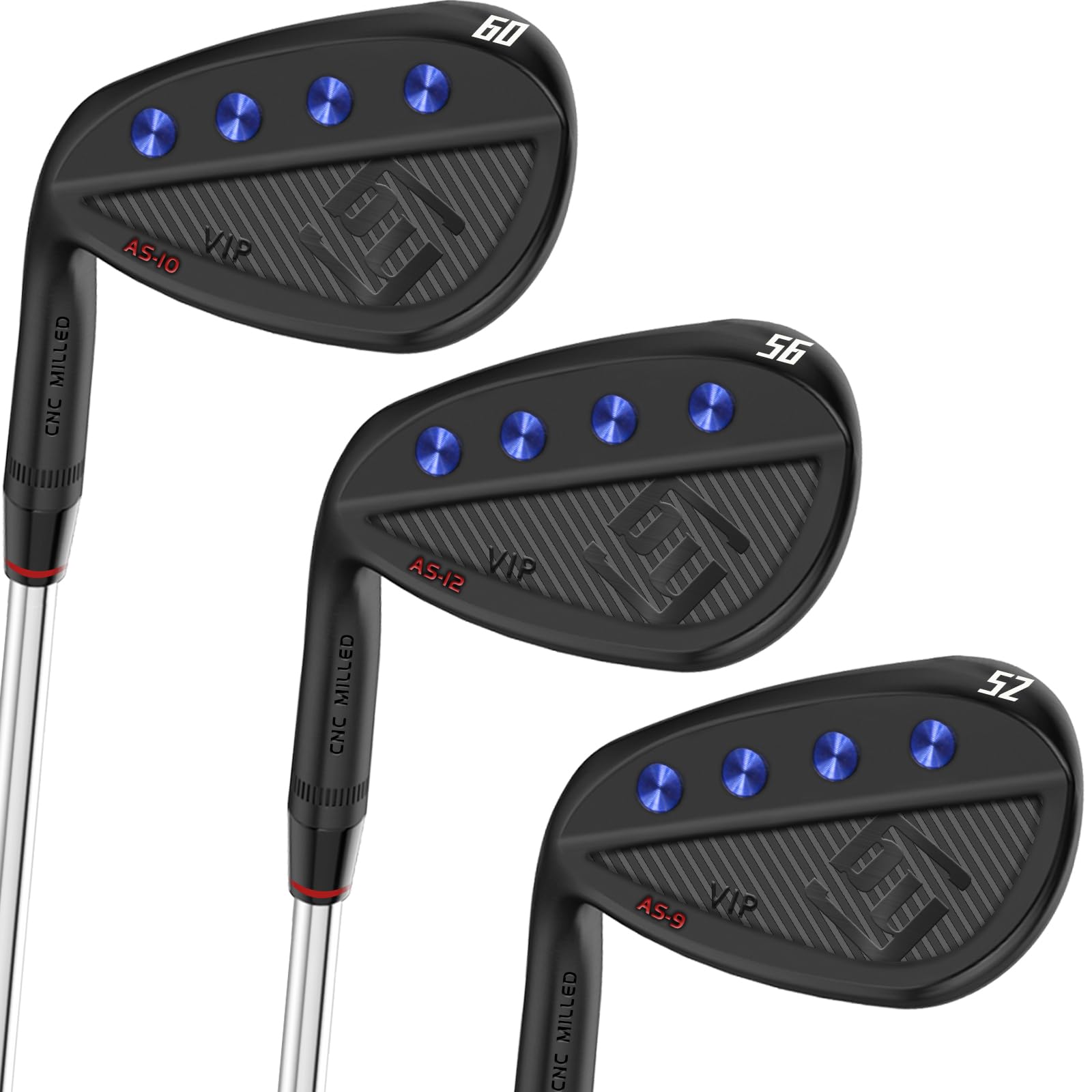 Left Handed Golf Wedge Set - Yamato Forged 52° 56° 60° 72° Gap, Sand & Lob Wedges with Milled Face for Maximum Spin | Perfect for Left-Handed Golfers Seeking Better Short Game Control on the Course