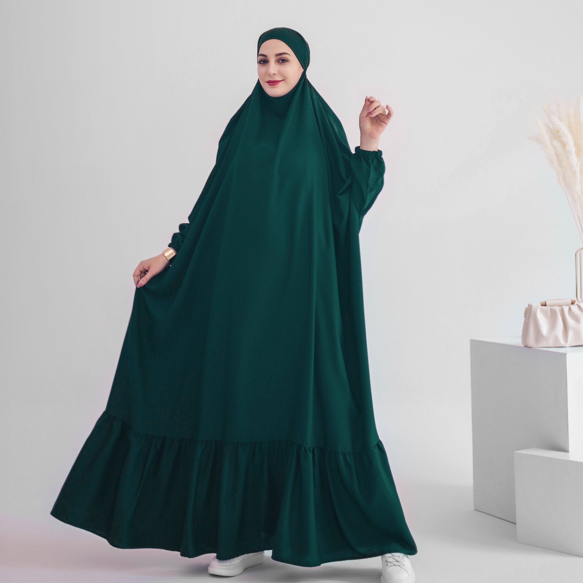 Anissa Jilbab Hunter - Premium Muslim Hijab Scarf for Women - Perfect for Daily Wear, Prayer, and Modest Fashion