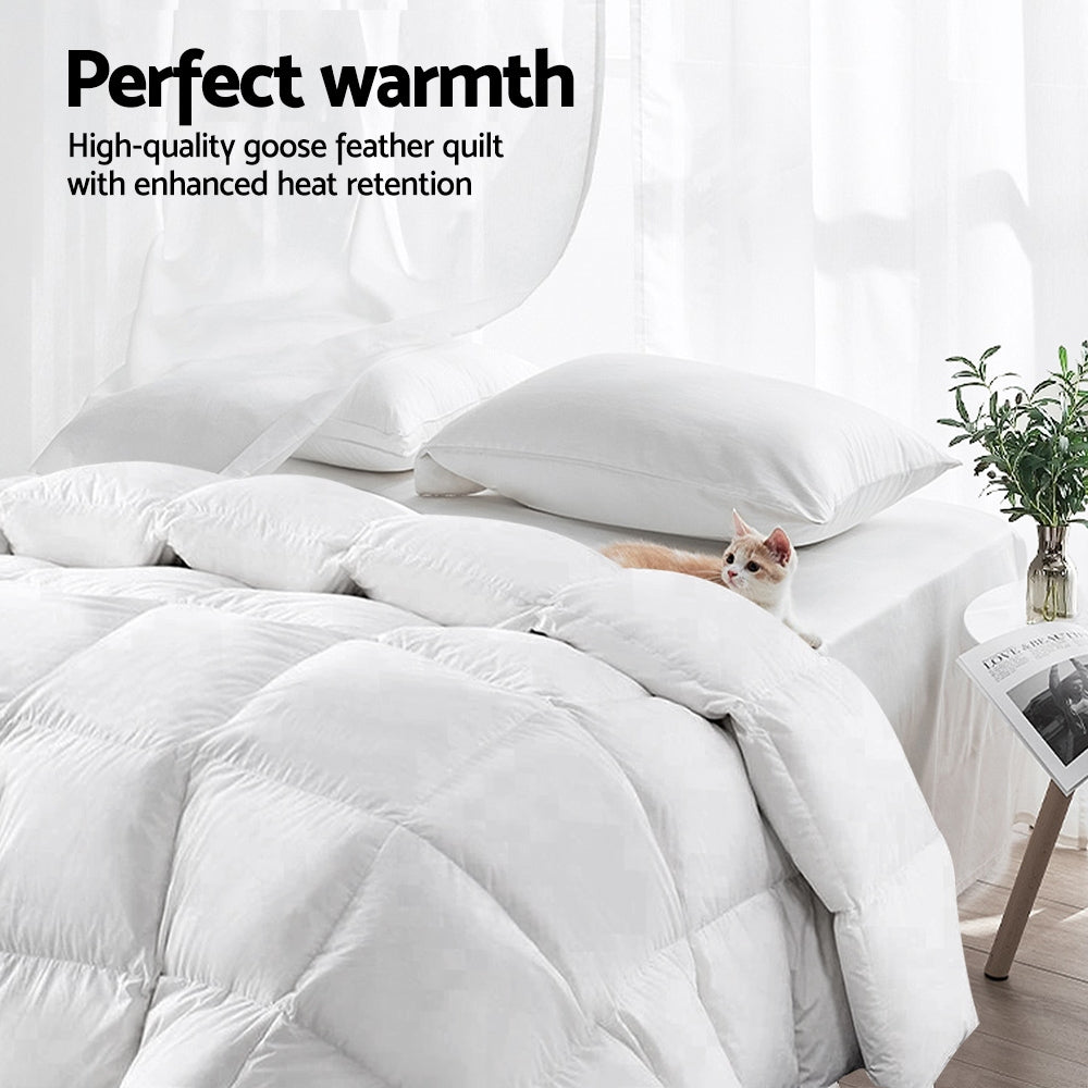 Premium King Size Goose Down Comforter - Ultra Soft & Hypoallergenic Luxury Bedding for All Seasons - Perfect for Master Bedrooms, Guest Rooms & Cozy Winter Nights