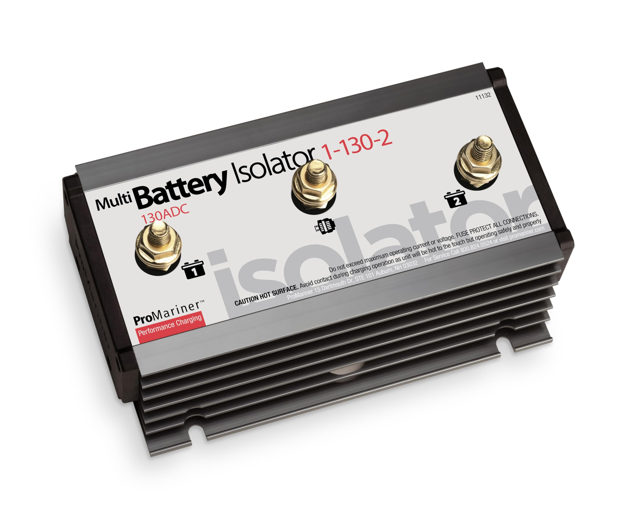 11132 Multi Battery Isolator for Dual Battery System - 130 Amp High Performance Battery Separator for 1 Alternator & 2 Batteries - Perfect for RVs, Boats, Trucks & Off-Grid Power Systems