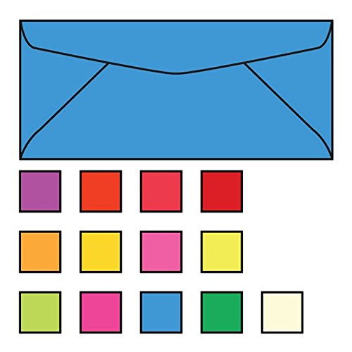 Bright Blue #10 Envelopes 4-1/8