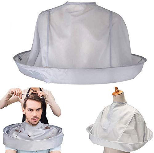 Professional Waterproof Hair Cutting Cape for Salon & Barber - Gray Hairdressing Apron with Hair Catcher - Perfect for Stylists, Home Haircuts & Pet Grooming