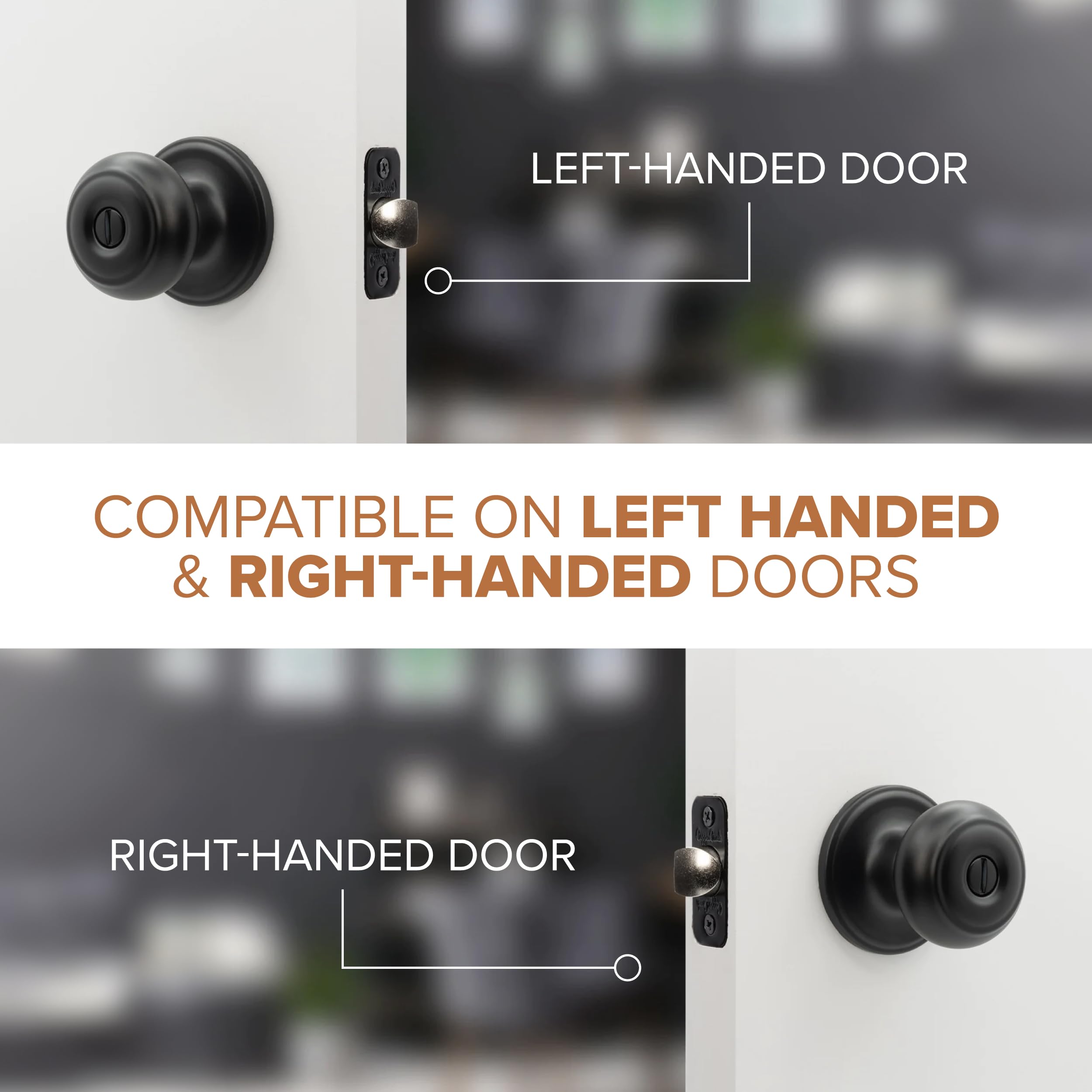 Polished Stainless Steel Door Knob - 1 Pack for Home & Office Doors - Perfect for Bedroom, Bathroom & Closet