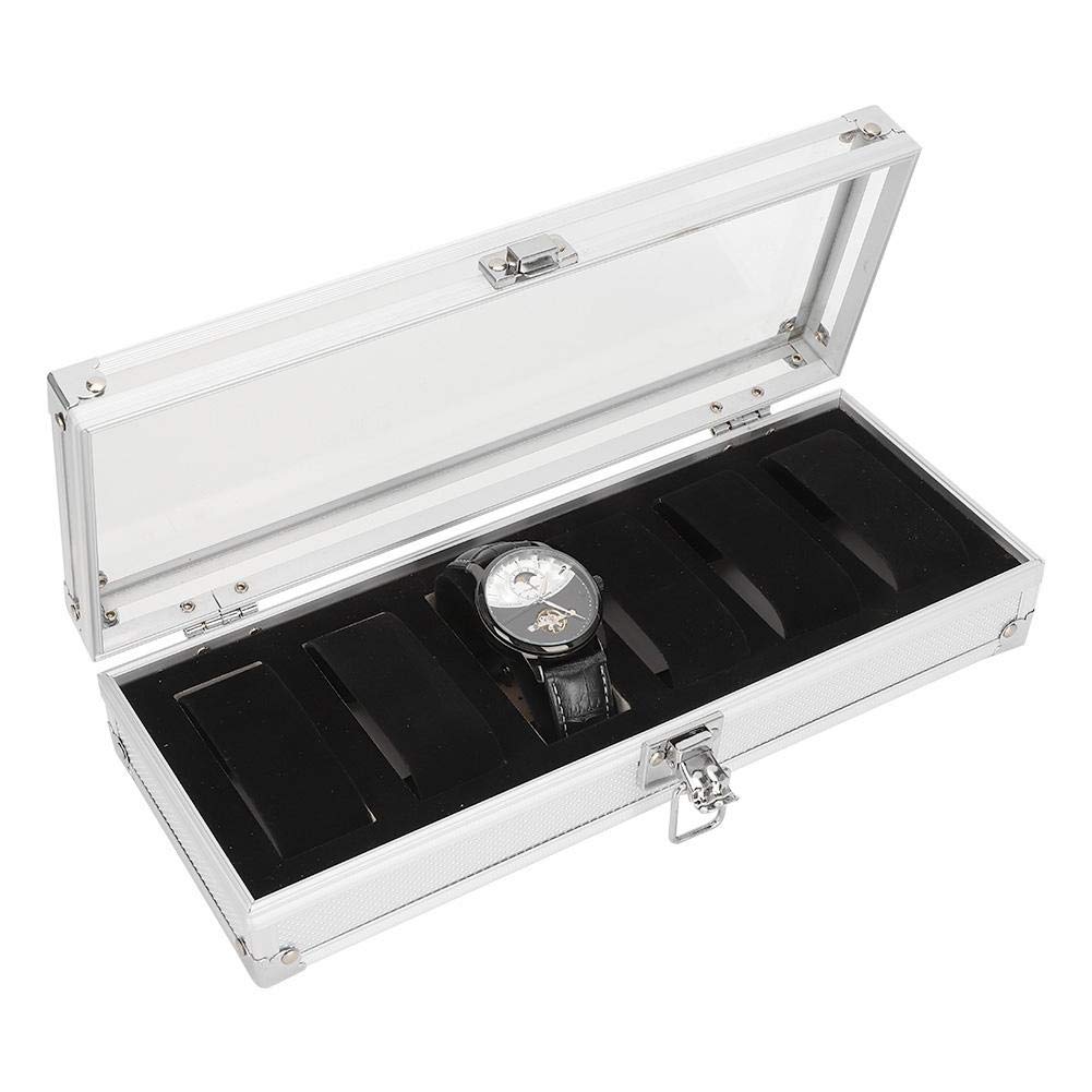 6-Slot Clear Watch Storage Box - Dustproof Watch Display Case for Men & Women - Perfect for Home, Office, or Travel Organization